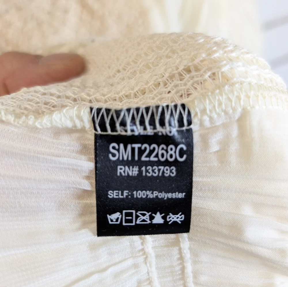 POL Long Ivory Button Front Smoked Cardigan Duster Size S/M NWT! - Picture 9 of 10